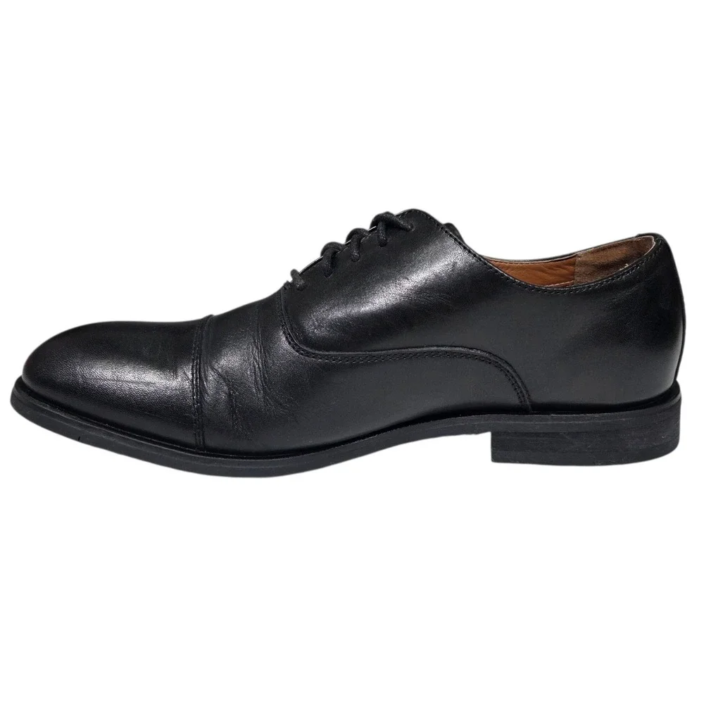 Frye Scott Cap Toe Oxford Mens 8.5 Black Leather Lace Up Dress Shoes 3480168